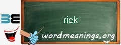 WordMeaning blackboard for rick